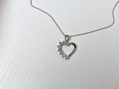 925 Sterling Silver "Heart" Chain With Pendant Italy