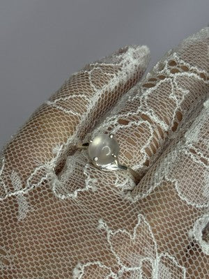 925 Sterling Silver Moonstone Ring Size 7.5