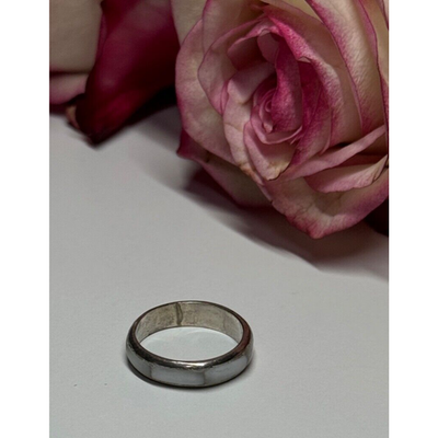 925 Sterling Silver Abalone Ring Size 5.5