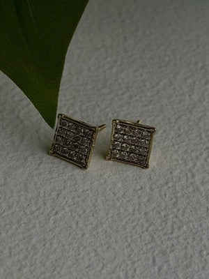 10K Yellow Gold 0.50 ctw Diamonds Stud Earrings