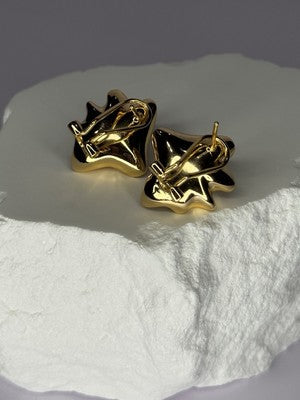 925 STERLING SILVER GOLD PLATED PEARL EARRINGS LENGTH 0.9 INCH