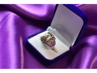 925 Sterling Silver Hessonite Ring Size 6.5