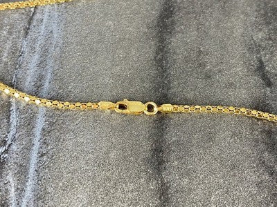 925 Sterling Silver Gold Plated Chain Milor Italy 30.3 In