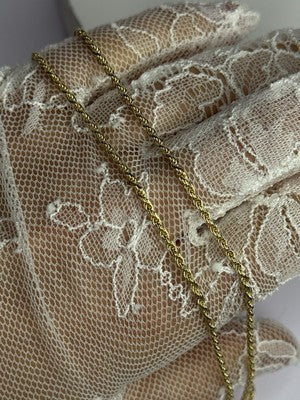 925 Sterling Silver Gold Plated Chain Length 18 Inch