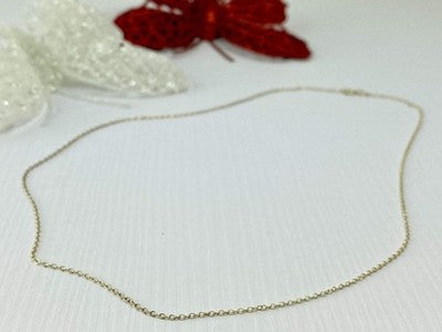 925 Sterling Silver Gold Plated Chain Italy 18.5 in