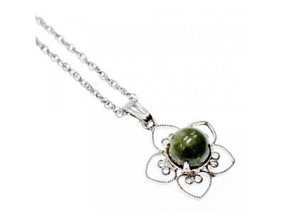 925 Sterling Silver Agate Chain With Pendant