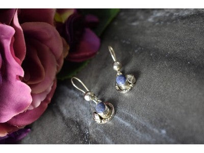 925 Sterling Silver Sodalite Earrings