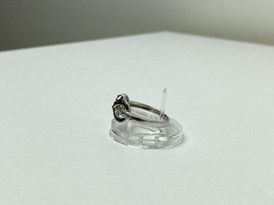 925 White & Blackened Sterling Silver Ring Size 7