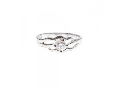 925 Sterling Silver CZ Ring Size 7
