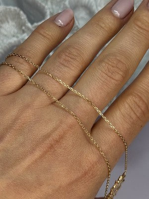 18K 750 YELLOW GOLD STAR DIAMONDS NECKLACE 17 INCH