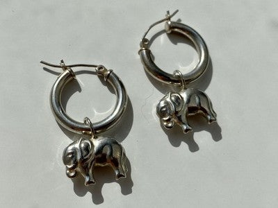 925 Sterling Silver "Elephants" Earrings
