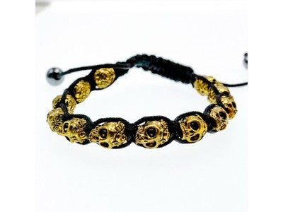 Bracelet Shambhala "Golden Skulls"