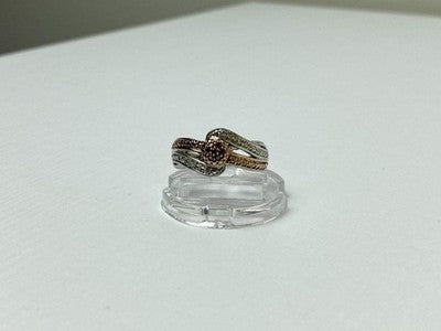 925 Sterling Silver Heliodor & White Beryl/Goshenite Ring Size 7