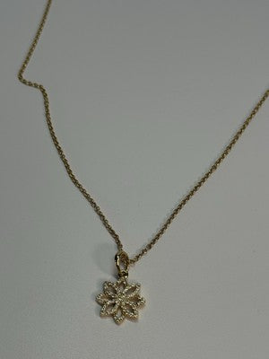 PANDORA 14K 585 YELLOW GOLD CZ NECKLACE LENGTH 23 INCH