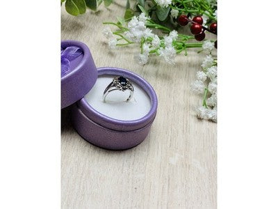 925 Sterling Silver Black Spinel Ring Size 6.5