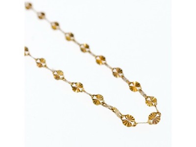 925 Sterling Silver Gold Plated Necklace Italy