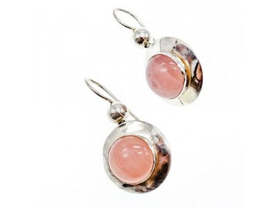 925 Sterling Silver Rose Quartz Earrings