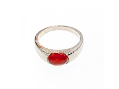 Vintage 925 Sterling Silver Agate Ring Size 7.25