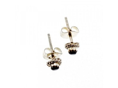 925 Sterling Silver Agate Stud Earrings
