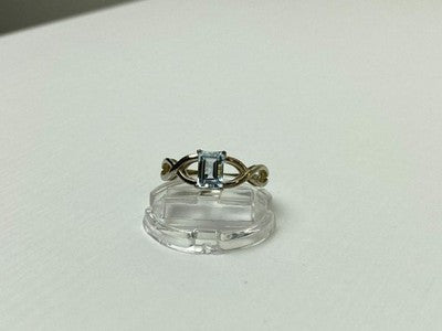 925 Sterling Silver Blue Spinel Ring Size 11.25