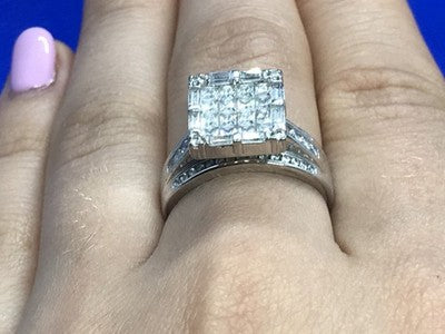 925 Sterling Silver CZ Ring Size 7.5