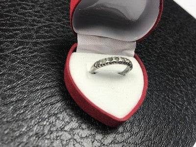 925 Sterling Silver Green CZ Ring Size 6.5