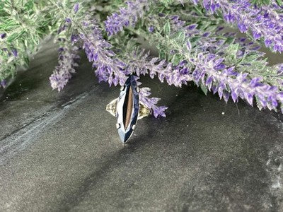 925 Sterling Silver Hematite Ring Size 5.5