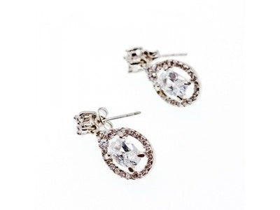925 Sterling Silver CZ Stud Earrings