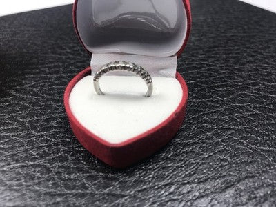 925 Sterling Silver Green CZ Ring Size 6.5