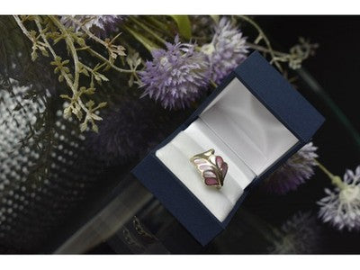 925 Sterling Silver Mother of Pearl Inserts Ring Size 6.5