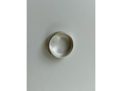 925 Sterling Silver Band Ring Size 7.5 Italy