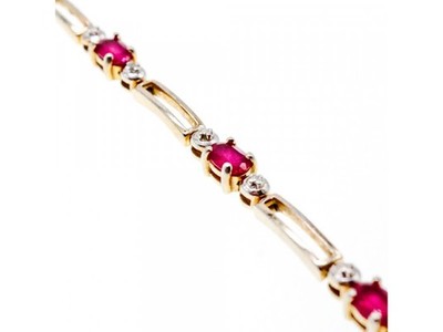 925 Sterling Silver Gold Plated Topaz Bracelet