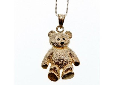 925 Sterling Silver "Bear" Chain With Pendant Italy