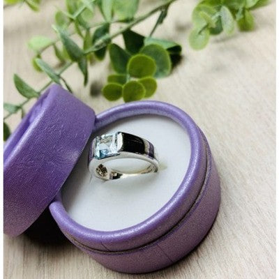 925 Sterling Silver Blue Spinel Ring Size 6.5