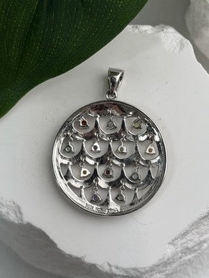 Beautiful 925 Sterling Silver Multi Color Spinel Pendant