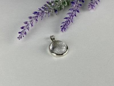 925 Sterling Silver Achroite ( White Tourmaline) Pendant