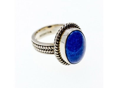 Vintage 925 Sterling Silver Sodalite Ring Size 5.5