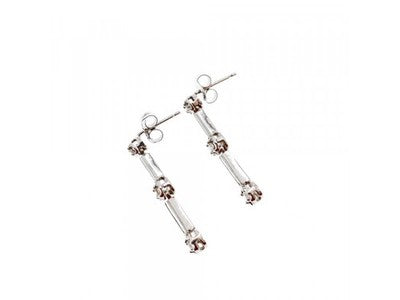 10K White Gold Diamonds Stud Earrings