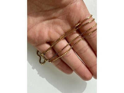 925 Sterling Silver Gold Plated Chain Italy 23.6 In