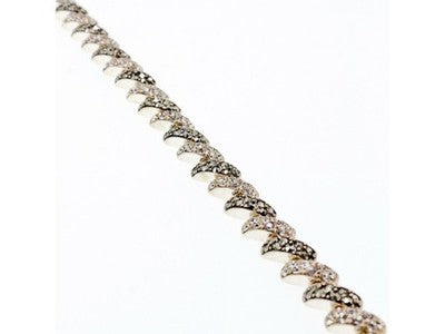 925 Sterling Silver CZ & Marcasites Bracelet