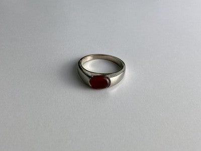 Vintage 925 Sterling Silver Agate Ring Size 7.25