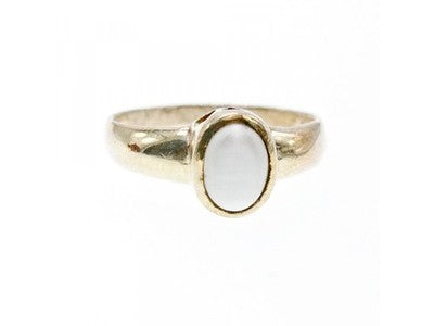 Vintage 925 Sterling Silver Moonstone Ring Size 11.25