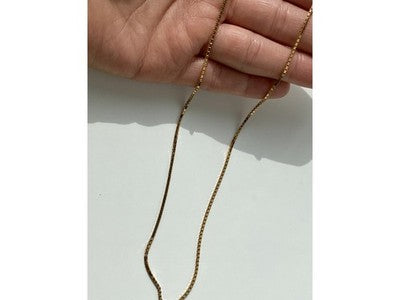 925 Sterling Silver Gold Plated Chain Italy 23.6 In