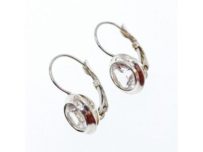 925 Sterling Silver White Beryl (Goshenite) Earrings