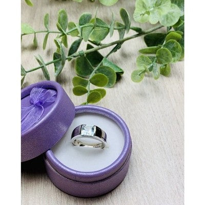 925 Sterling Silver Blue Spinel Ring Size 6.5