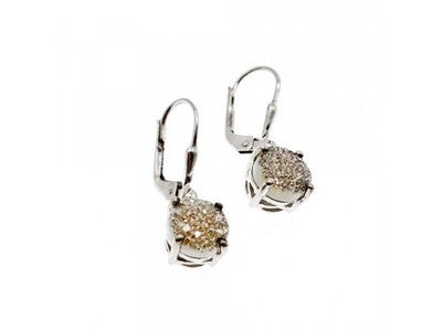 925 Sterling Silver Pyrite Earrings