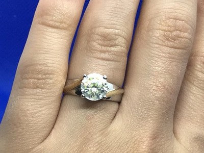 925 Sterling Silver CZ Ring Size 6.5