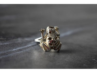 925 Sterling Silver "Frog" Ring Size 6.5