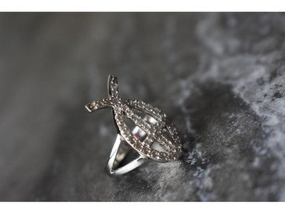 925 Sterling Silver Goshenite Ring Size 6.5