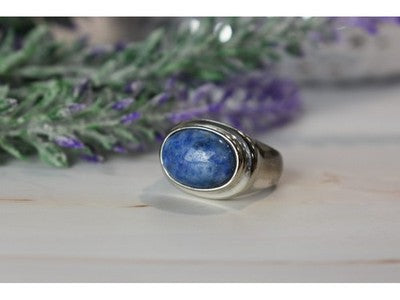 Vintage 925 Sterling Silver Sodalite Ring Size 6.5